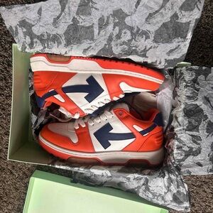 Off-White Orange and Blue Men's Sneakers